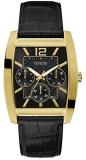 Watch GUESS Gent Leather - GW0064G1 Black Gold