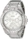 GUESS Men's Quartz Watch with Stainless Steel Strap, Silver, 24.5 (Model: GW0209G1)