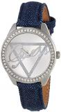W0456L1 Guess Women's Quartz Analogue Watch-Bracelet Silver Dial Blue