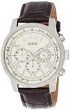 Guess Men's Analogue Quartz Watch with Leather Strap &ndash; W0380G2