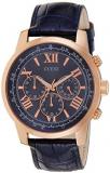 Guess Men's Chronograph Quartz Watch with Imitation Leather Bracelet &ndash; W0380G5