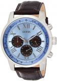 Guess Mens Analogue Classic Quartz Watch with Leather Strap W0380G6
