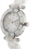 Guess Collection Women Analog Swiss Quartz Watch with White Ceramic Bracelet and Mother of Pearl Dial I35003L1S Gc Diver Chic Sport Chic Collection