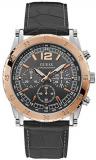 Guess Mens Chronograph Watch with Leather Strap