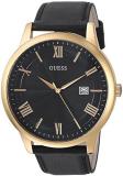 GUESS Men's Analog Quartz Watch with Leather Strap U0972G2