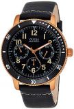 Guess Men's Analogue Quartz Watch with Leather Strap W1169G2