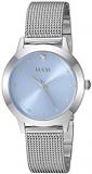 GUESS Women's Quartz Stainless-Steel Strap, Silver, Casual Watch