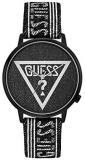 GUESS Men's Quartz Analogue Watch with Leather Strap V1012M2