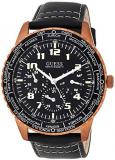 Guess Men's Analogue Quartz Watch with Leather Strap W1170G2
