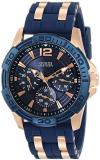 GUESS Men's Stainless Steel Casual Silicone Watch