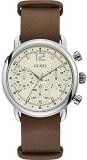 Guess Mens Multi Dial Watch Outback with Leather Strap