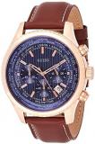 Guess W0500G1 Men's Chronograph Watch with Brown Leather Strap and Blue Dial