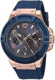 GUESS U0247G3 GENTS RUBBER 46MM STAINLESS STEEL CASE CHRONOGRAPH DATE WATCH