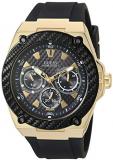 GUESS Men's Analog Japanese Quartz Watch with Silicone Strap U1049G5