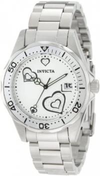 Invicta Women's Pro Diver Heart Analogue Watch 12286 with Stainless Steel Bracelet