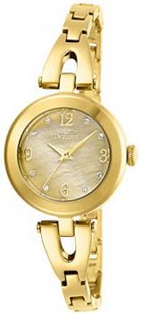 Invicta Women's Angel Gold-Tone Steel Bracelet &amp; Case Quartz Watch 29331