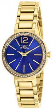 Invicta Women's Angel Gold-Tone Steel Bracelet &amp; Case Quartz Watch 29270