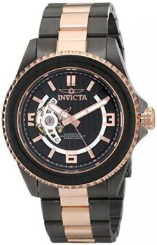 Invicta Pro Diver Men's Automatic Watch with Black Dial Analogue display on Multicolour Stainless Steel Plated Bracelet 15599
