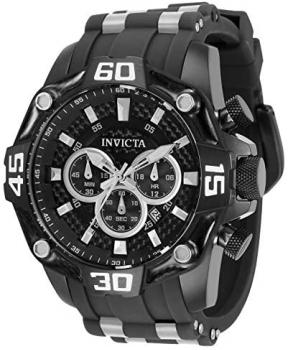Invicta Men's Analog Quartz Watch with Silicone, Stainless Steel Strap 33843
