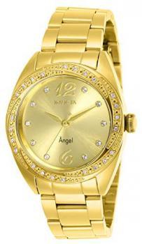 Invicta Women's Angel Gold-Tone Steel Bracelet &amp; Case Quartz Watch 27457