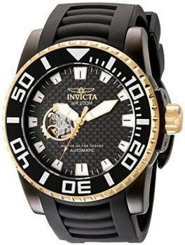 Invicta Men's Pro Diver Automatic Watch with Analogue Display and Plastic Strap