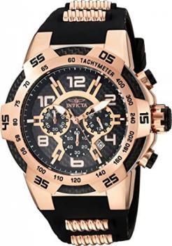 INVICTA Men's Analog Quartz Watch with Silicone Stainless Steel Strap 24234