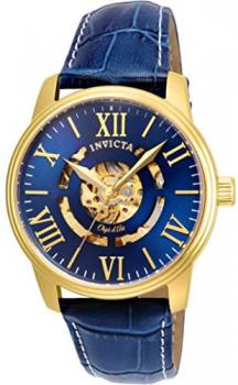 Invicta Objet D Art Men's Analogue Classic Automatic Watch with Leather Strap &ndash; 22601