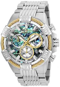 Invicta Men's Bolt Quartz Watch with Stainless Steel Strap, Silver, 30 (Model: 26539)