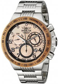 Invicta Men's S1 Rally Quartz Watch with Chronograph Display and Stainless Steel Bracelet