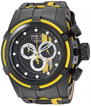 INVICTA Men's Analogue Quartz Watch with Leather Stainless Steel Strap 26472