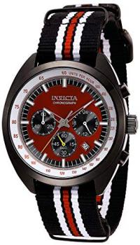 Invicta, S1 Rally Series Features a Stainless Steel 44.5mm case, with a Fixed Bezel, a Two-Tone (red and Black) dial and a Flame Fusion Crystal.