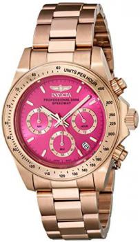 Invicta Speedway Unisex Quartz Watch with Blue Dial Chronograph display on Silver Stainless Steel Plated Bracelet 15588