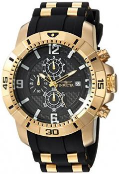 Invicta Mens Analog Quartz Watch with Stainless Steel Silicone Strap 24965