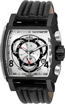 Invicta Men's 'S1 Rally' Swiss Quartz Stainless Steel and Leather Casual Watch, Color:Black (Model: 20249)