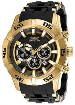 Invicta Men's 50mm Sea Spider Collection Chronograph Black Polyurethane Bracelet Stainless Steel Watch (Model 26538, 26535)