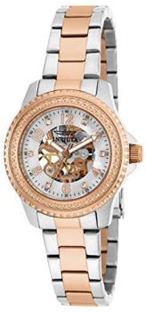 Invicta Women's Mechanical Watch with Silver Dial Analogue Display and Multicolour Stainless Steel Plated Bracelet 16703