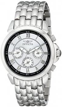 Invicta Men's 38mm Steel Bracelet &amp; Case Swiss Quartz Silver-Tone Dial Chronograph Watch 2875