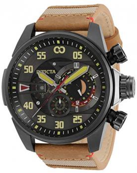 Invicta Men's Analog Quartz Watch with Leather, Nylon Strap 34976