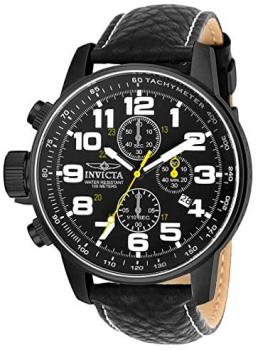 Invicta 3332 I-Force Men's Wrist Watch Stainless Steel Quartz Black Dial