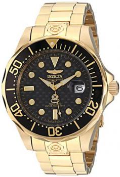 Invicta Men's 10642&quot;Pro Diver&quot; 18k Gold Ion-Plated Automatic Dive Watch