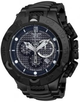 Invicta Men's Jason Taylor Quartz Watch with Black Dial Chronograph Display and Black Stainless Steel Bracelet 14413