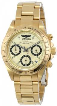 Invicta Women's Quartz Watch with Gold Dial Chronograph Display and Gold Stainless Steel Gold Plated Bracelet 14931