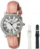 Invicta Women's Wildflower Quartz Watch with Silver Dial Analogue Display and Pink Leather Strap 13967