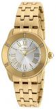 Invicta Women's Quartz Watch with Silver Dial Analogue Display and Gold Stainless Steel Plated Bracelet 20371