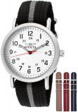 Invicta Unisex Quartz Watch with White Dial Analogue Display and Black Nylon Str...