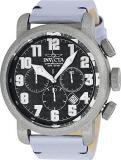 Invicta Aviator Women's Chronograph Quartz Watch with Leather Strap – 23092