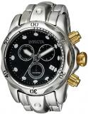 Invicta unisex Quartz Watch with Silver Dial Chronograph Display and Silver Stai...