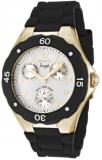 Invicta Angel Women's Quartz Watch with White Dial Chronograph Display and Black Rubber Strap 0717
