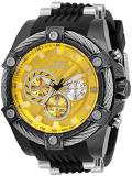 Invicta Men's Analog Japanese Quartz Watch with Silicone, Stainless Steel Strap 32701
