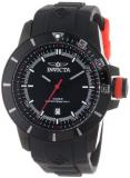 Invicta Pro Diver Men's Quartz Watch with Black Dial Analogue Display and Black PU Strap 10735